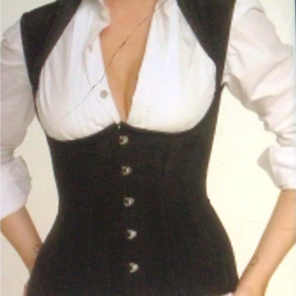 Black Canvas Customized Vest/Corset